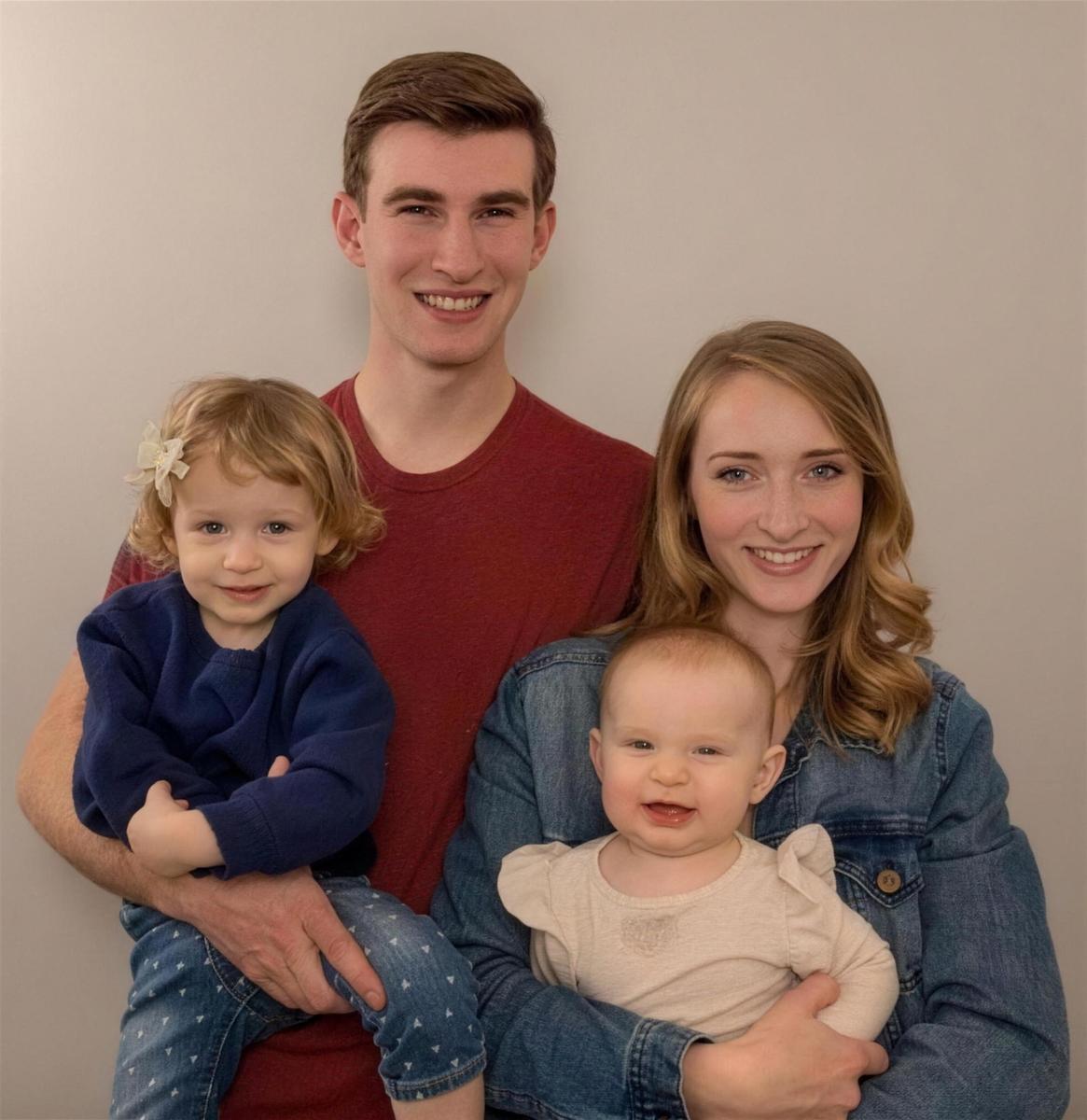 Samuel and Kaianna Sarber with their daughters, Krissy and Helly